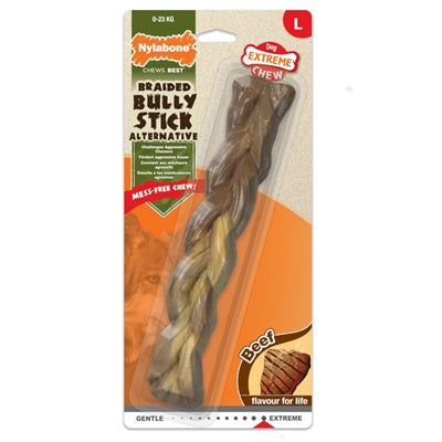 Nylabone Extreme Chew Braided Bull Stick Rundsmaak