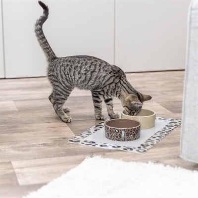 Trixie Voerbak / Drinkbak Leo Kat Keramiek Panterprint Assorti 12 Cm 300 Ml