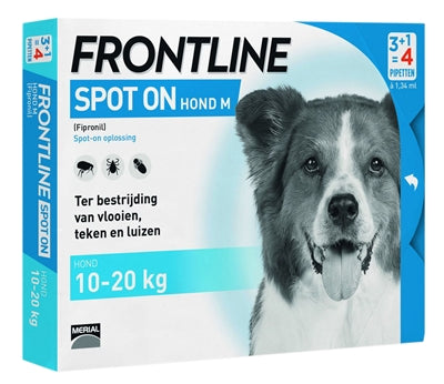 Frontline Hond Spot On Medium 4 PIPET 10-20 KG