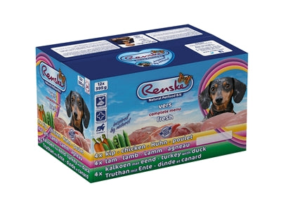 Renske Vers Vlees Mutipack Kip/Lam/Kalkoen/Eend 12X395 GR - 0031 Shop