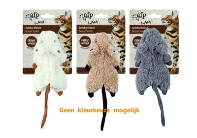 Afp Jumbo Muis Crinkle Lamswol Met Catnip Assorti - 0031 Shop