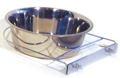 Merkloos Rvs Hondenbak Met Schroefhouder 21 CM - 0031 Shop