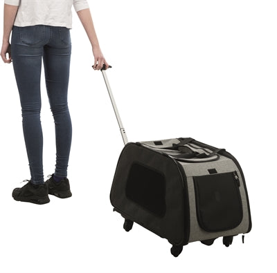 Trixie Reismand Trolley Zwart / Lichtgrijs 67X34X43 CM - 0031 Shop