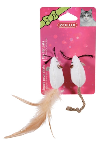 Zolux Canvas Muis Wit 5 CM 2 ST - 0031 Shop