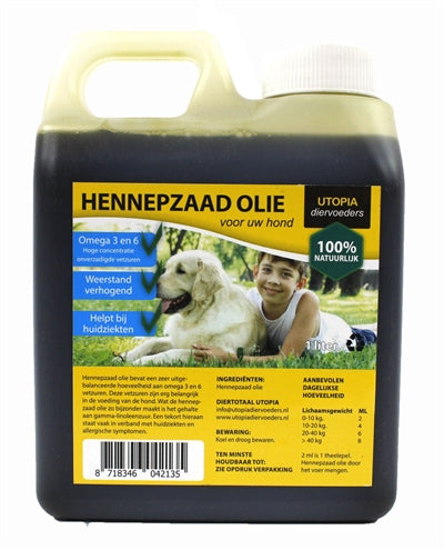Utopia Hennepzaad Olie 1 LTR - 0031 Shop