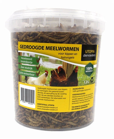 Utopia Gedroogde Meelwormen 1,2 LTR - 0031 Shop