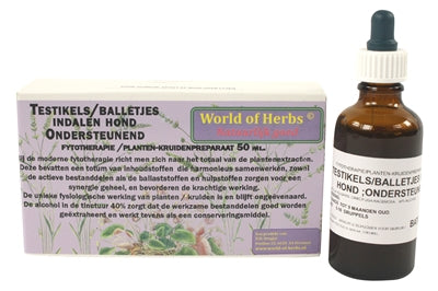 World Of Herbs Fytotherapie Testikel / Balletjes Indalen Hond 50 ML - 0031 Shop