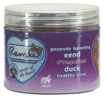 Renske Hond Gezonde Beloning Mini Hartjes Eend 100 GR - 0031 Shop