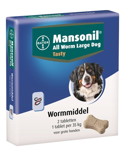 Mansonil Grote Hond All Worm Tasty Tabletten 2 ST - 0031 Shop