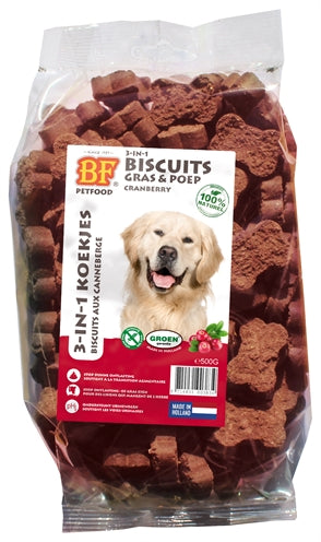 Biofood 3 In 1 Hondenkoekjes Met Cranberry 500 GR - 0031 Shop