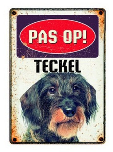 Plenty Gifts Waakbord Blik Teckel 15X21 CM - 0031 Shop