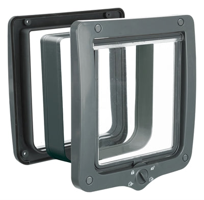 Trixie 4-Weg Kattenluik Met Tunnel Grijs 28X24 CM - 0031 Shop