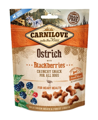 Carnilove Crunchy Snack Struisvogel / Zwarte Bes 200 GR - 0031 Shop