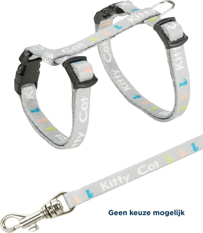 Trixie Kittentuig Junior Met Riem Kitty Cat Assorti 21-33X0,8 CM / 120 CM - 0031 Shop