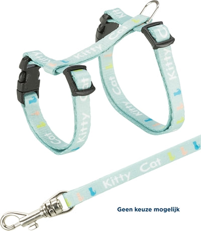 Trixie Kittentuig Junior Met Riem Kitty Cat Assorti 21-33X0,8 CM / 120 CM - 0031 Shop
