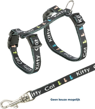 Trixie Kittentuig Junior Met Riem Kitty Cat Assorti 21-33X0,8 CM / 120 CM - 0031 Shop