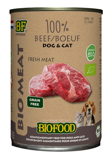 Biofood Organic Hond 100% Rund Blik 400 GR (12 stuks) - 0031 Shop