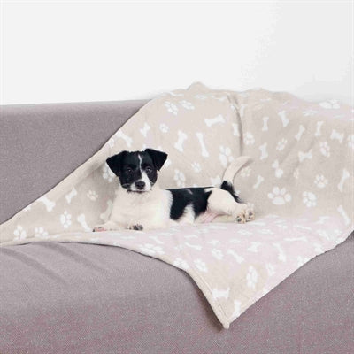 Trixie Hondendeken Kenny Fleece Bot / Pootjes Beige 75X50 CM - 0031 Shop