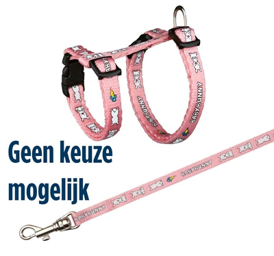 Trixie Konijnentuig Met Riem Baby Bunny Assorti 20-33X0,8+125 CM - 0031 Shop