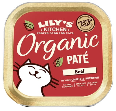 Lily's Kitchen Cat Organic Beef Pate 19X85 GR - 0031 Shop