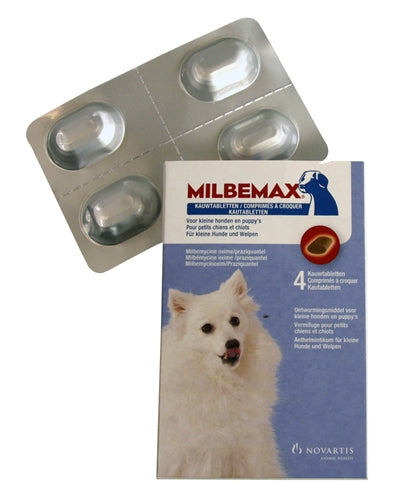 Milbemax Kauwtablet Ontworming Kleine Hond/Puppy 4 TABLETTEN - 0031 Shop