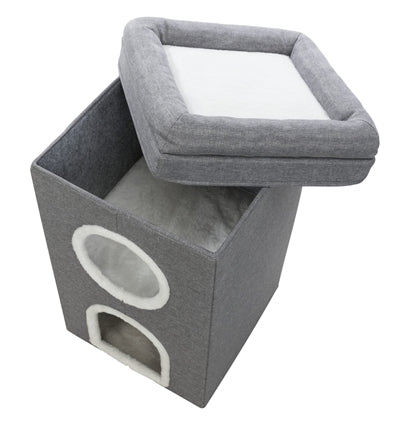 Trixie Krabpaal Cat Tower Saul Grijs 39X39X64 CM - 0031 Shop