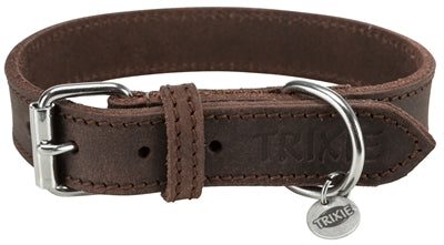 Trixie Halsband Hond Rustic Vetleer Donkerbruin - 0031 Shop