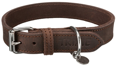 Trixie Halsband Hond Rustic Vetleer Donkerbruin - 0031 Shop