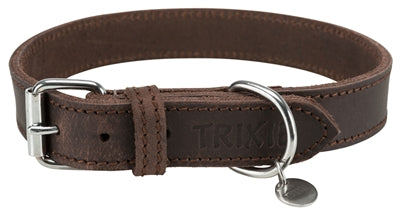 Trixie Halsband Hond Rustic Vetleer Donkerbruin - 0031 Shop