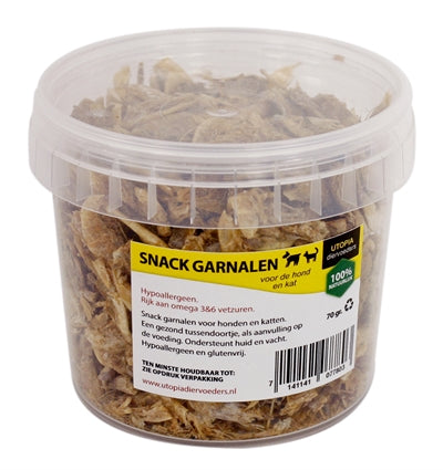 Utopia Gedroogde Snackgarnalen 70 GR - 0031 Shop