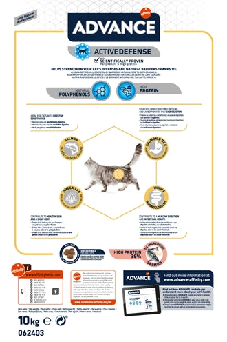 Advance Cat Sensitive Salmon 10 KG - 0031 Shop