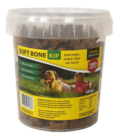 Utopia Diertotaal Soft Bones Kip 450 GR - 0031 Shop