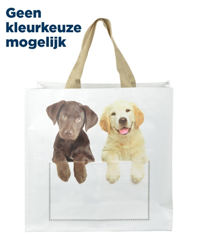 Merkloos Shoppingbag Kiekeboe Hond / Kat Assorti 40X14X40 CM - 0031 Shop