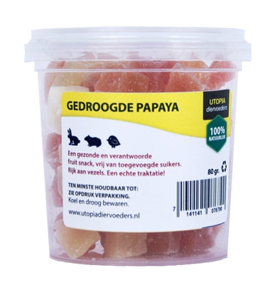 Utopia Gedroogde Papaya 80 GR - 0031 Shop