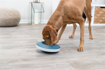 Trixie Slowfeeding Rocking Bowl Kunststof / Tpr Grijs / Blauw 23X23 CM 500 ML - 0031 Shop