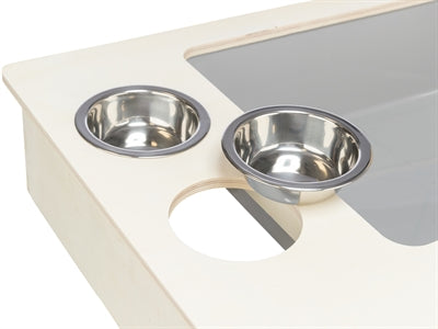 Trixie Voederstation Met Voerbak / Waterbak / Hooiruif Hout Naturel 70X47X41 CM - 0031 Shop