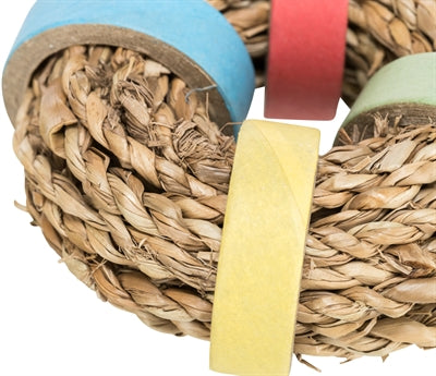 Trixie Zeegras Ring Met Papieren Ringen Naturel 8X8 CM - 0031 Shop