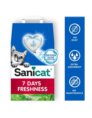 Sanicat 7 Days Aloe Vera Kattenbakvulling 4 LTR - 0031 Shop