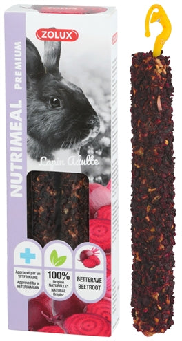 Zolux Nutrimeal Stick Konijn Rode Biet 115 GR 3 ST - 0031 Shop