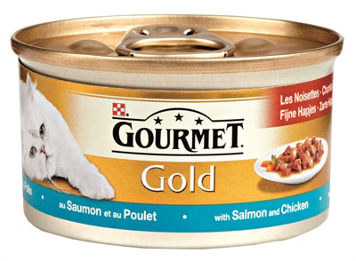 Gourmet Gold Fijne Hapjes Zalm / Kip 85 GR (24 stuks) - 0031 Shop