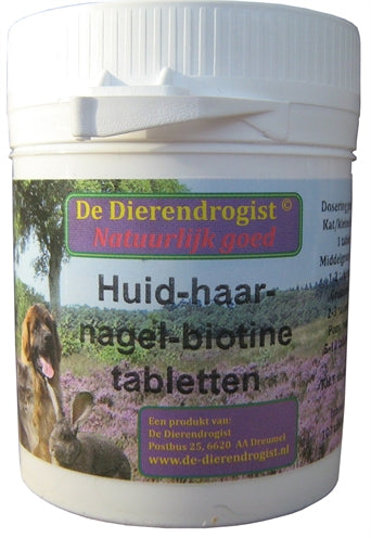 Dierendrogist Huid-Haar-Nagel-Biotine Tabletten 100 STUKS - 0031 Shop