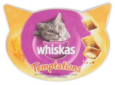 Whiskas Snack Temptations Kip / Kaas 8X60 GR