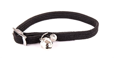 Martin Sellier Halsband Kat Elastisch Nylon Zwart 30X1 CM - 0031 Shop
