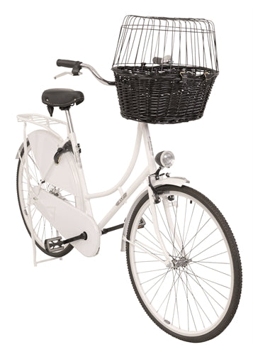 Trixie Wilgen Fietsmand Voorop Zwart Met Kussen En Kap 50X41X35 CM - 0031 Shop