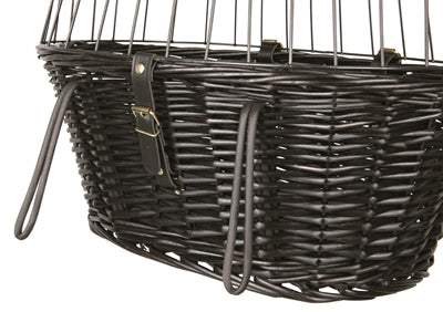 Trixie Wilgen Fietsmand Voorop Zwart Met Kussen En Kap 50X41X35 CM - 0031 Shop