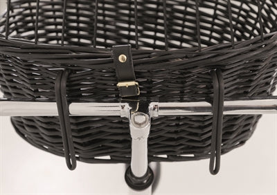 Trixie Wilgen Fietsmand Voorop Zwart Met Kussen En Kap 50X41X35 CM - 0031 Shop