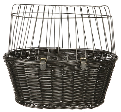 Trixie Wilgen Fietsmand Voorop Zwart Met Kussen En Kap 50X41X35 CM - 0031 Shop