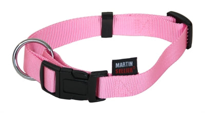 Martin Sellier Halsband Basic Nylon Roze - 0031 Shop