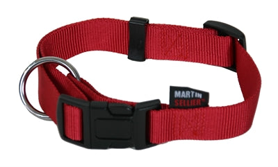 Martin Sellier Halsband Basic Nylon Rood - 0031 Shop
