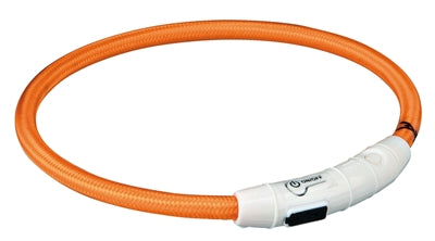 Trixie Halsband Flash Light Lichtgevend Usb Oplaadbaar Oranje 7 MMX65 CM - 0031 Shop